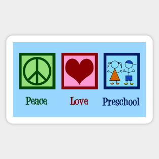 Peace Love Preschool Sticker